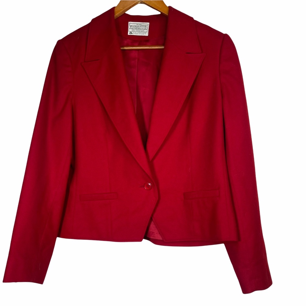 Pendleton Red Small Wool Blazer - image 1